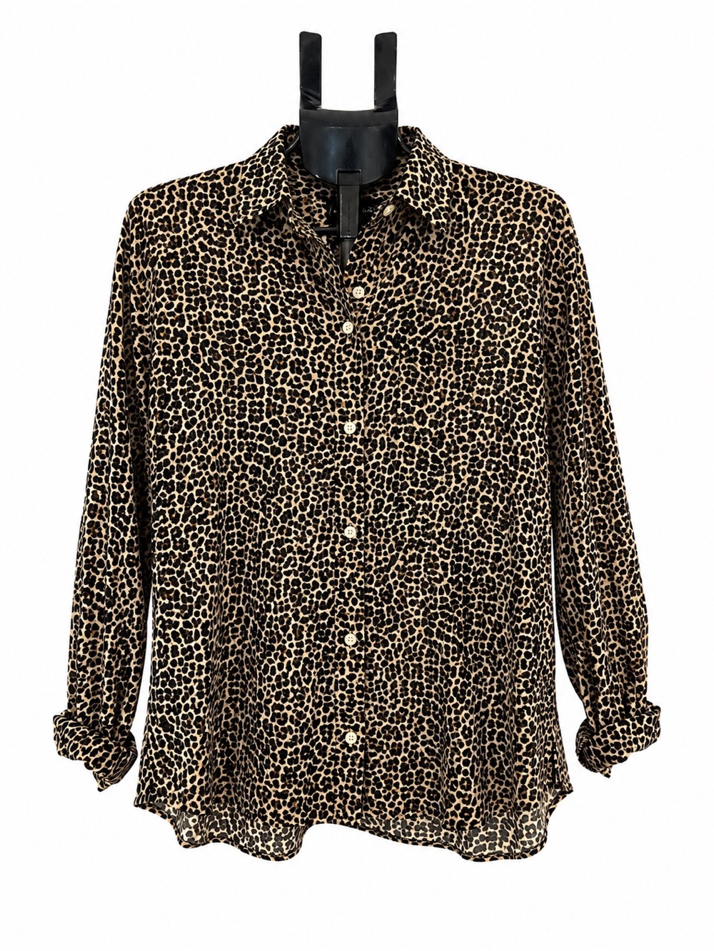 J CREW BUTTON DOWN CHEETAH PRINT TOP - Picture 1 of 1